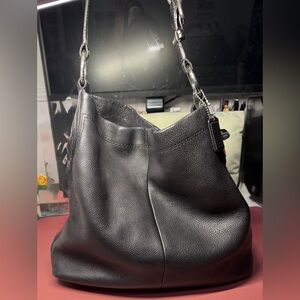 Coach Black Leather Hobo Bag